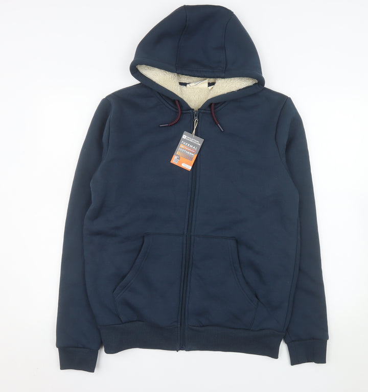 Mountain Warehouse Men's Navy Hooded Full Zip Thermal Jacket Small