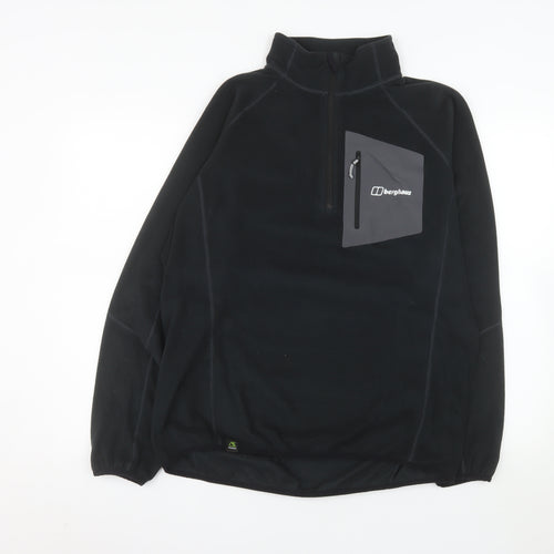Berghaus Men’s Black Fleece 1/2 Zip Pullover Sweatshirt L