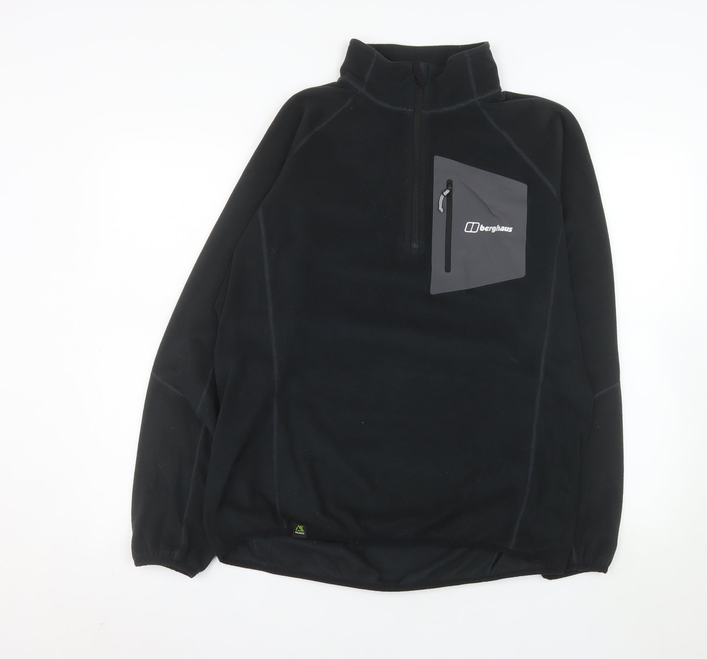 Berghaus Men’s Black Fleece 1/2 Zip Pullover Sweatshirt L