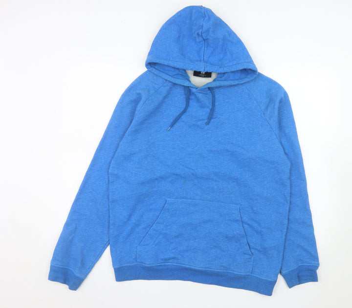 H&M Men's Blue Regular Fit Pullover Hoodie Size M