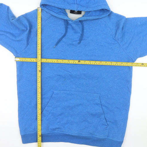 H&M Men's Blue Regular Fit Pullover Hoodie Size M