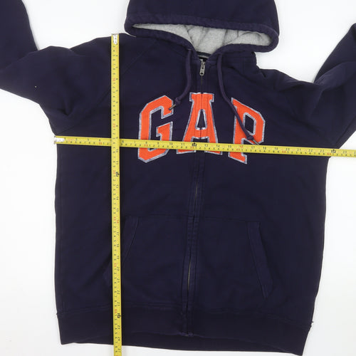 GAP Men’s Blue Full Zip Hooded Fleece Jacket XL Cotton Blend