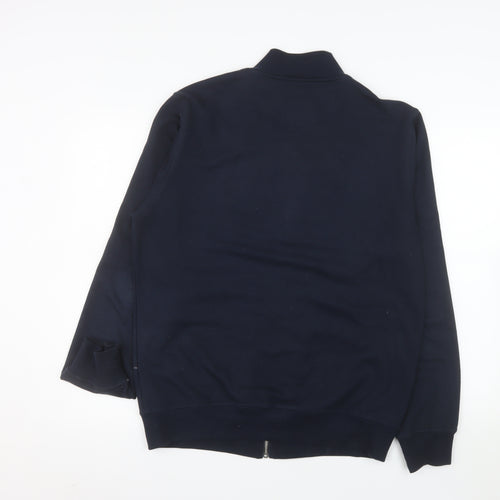 Original Penguin Men's Navy Bomber Jacket L Cotton Blend Full Zip