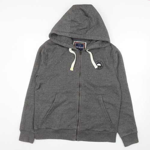 SoulCal & Co Women Grey 2XL Hooded Full Zip Cotton Blend Jacket
