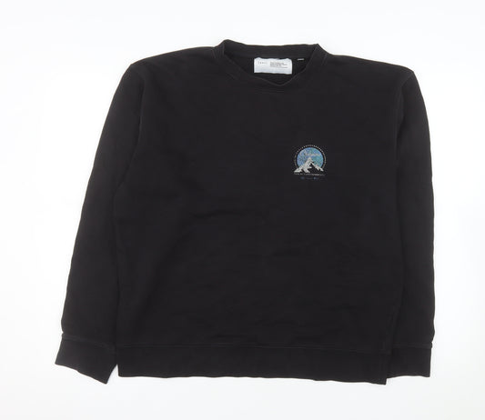 Art of Football Men's Black L Pullover Sweatshirt Graphic Print