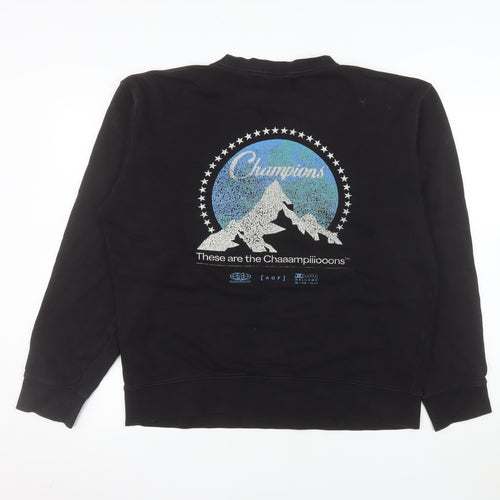 Art of Football Men's Black L Pullover Sweatshirt Graphic Print