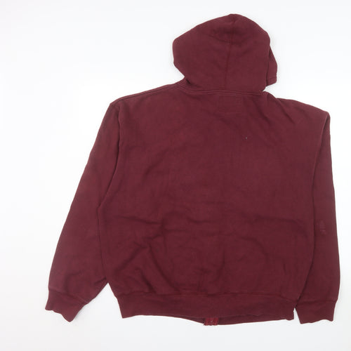 J. America Men’s Red XL Full Zip Hooded Fleece Jacket UM Duluth