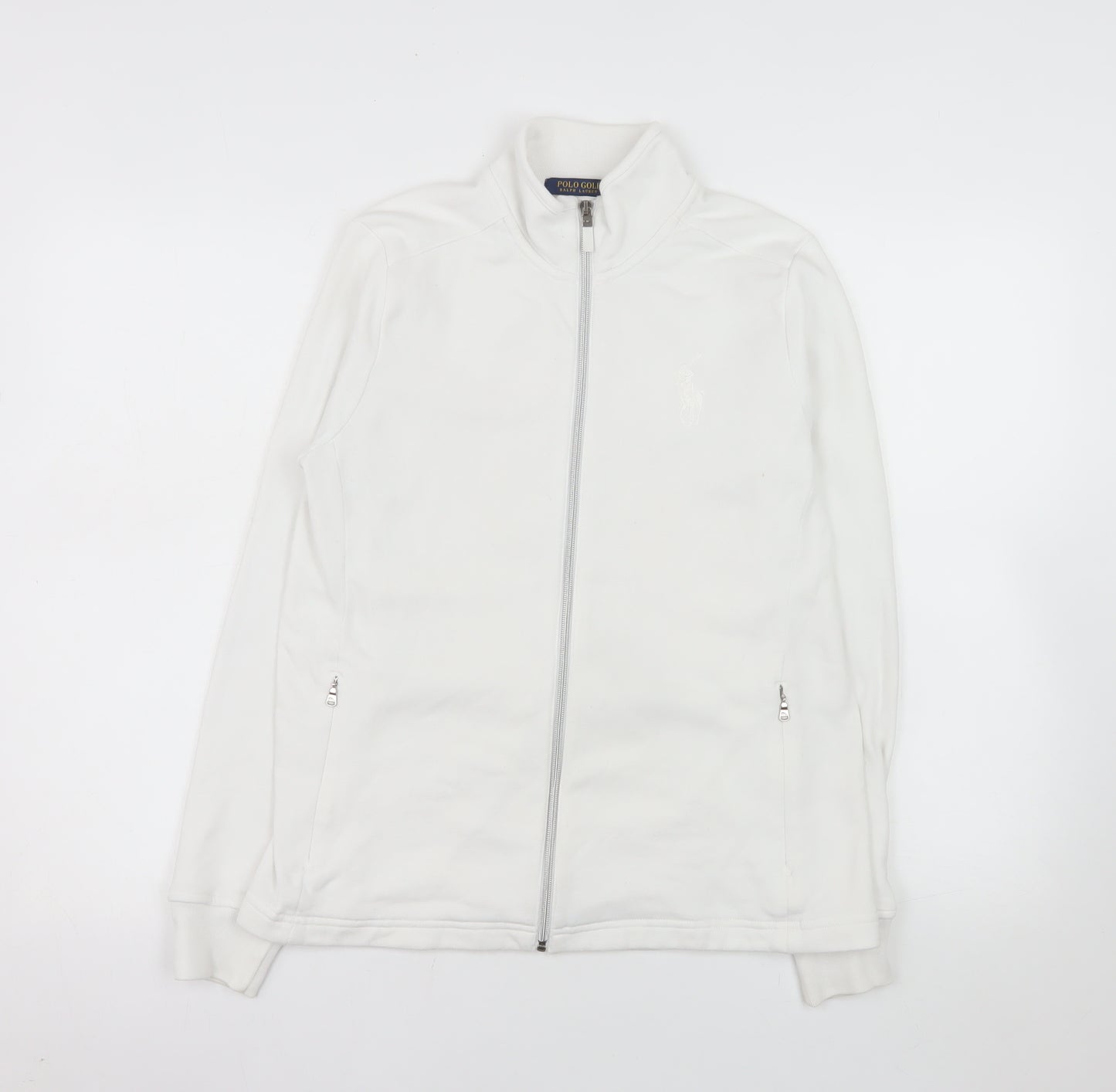 Ralph Lauren Polo Golf Women's White Fleece Zip Jacket Size M