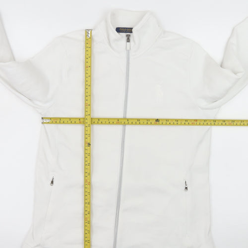 Ralph Lauren Polo Golf Women's White Fleece Zip Jacket Size M