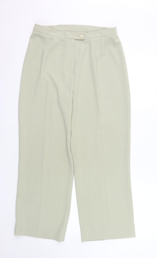 GOLD by Michael H Women’s Beige Size 14 Pleated High Rise Straight Trousers