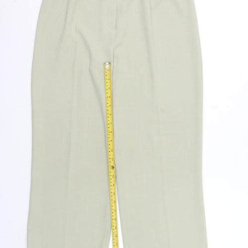GOLD by Michael H Women’s Beige Size 14 Pleated High Rise Straight Trousers
