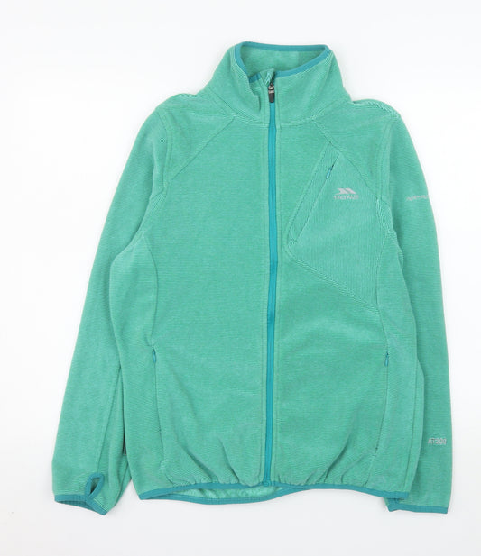 Trespass Women's Green Full Zip Fleece Jacket Size 14 L Lightweight Outdoor