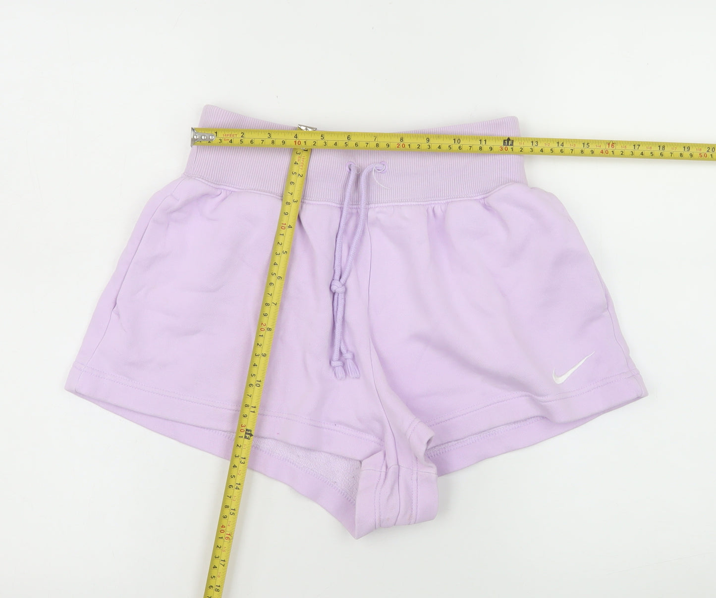 Nike Women’s Purple Sweat Shorts Size S Drawstring Waist Activewear