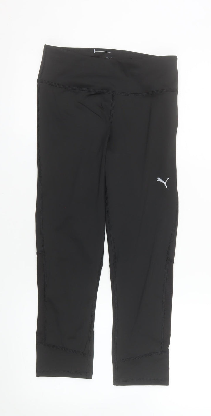 Puma Womens Black Capri Leggings Size S Quick Dry Activewear