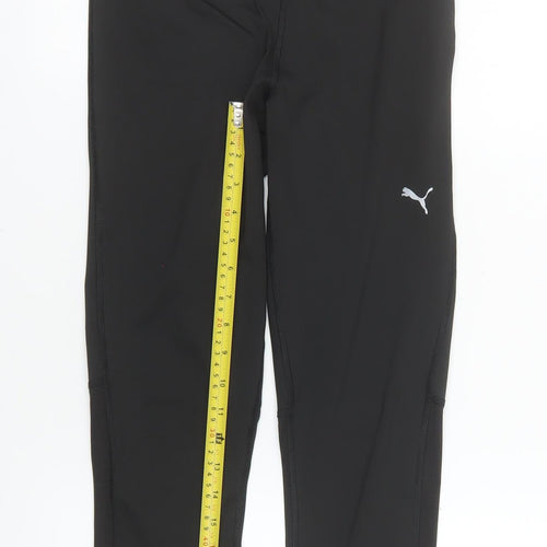 Puma Womens Black Capri Leggings Size S Quick Dry Activewear
