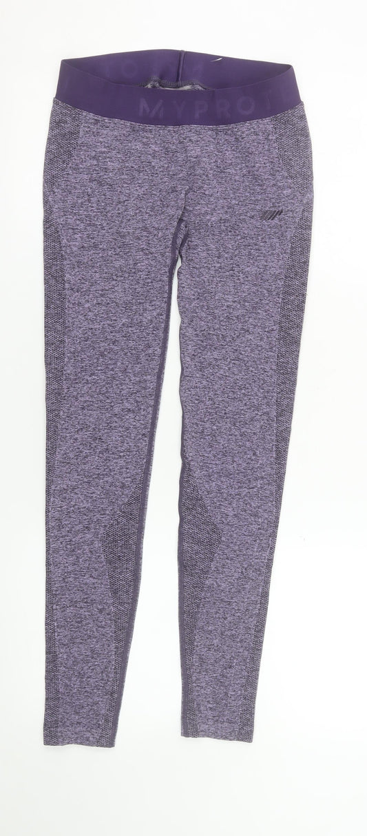 Myprotein Women's Purple Seamless Stretch Leggings Size S Activewear