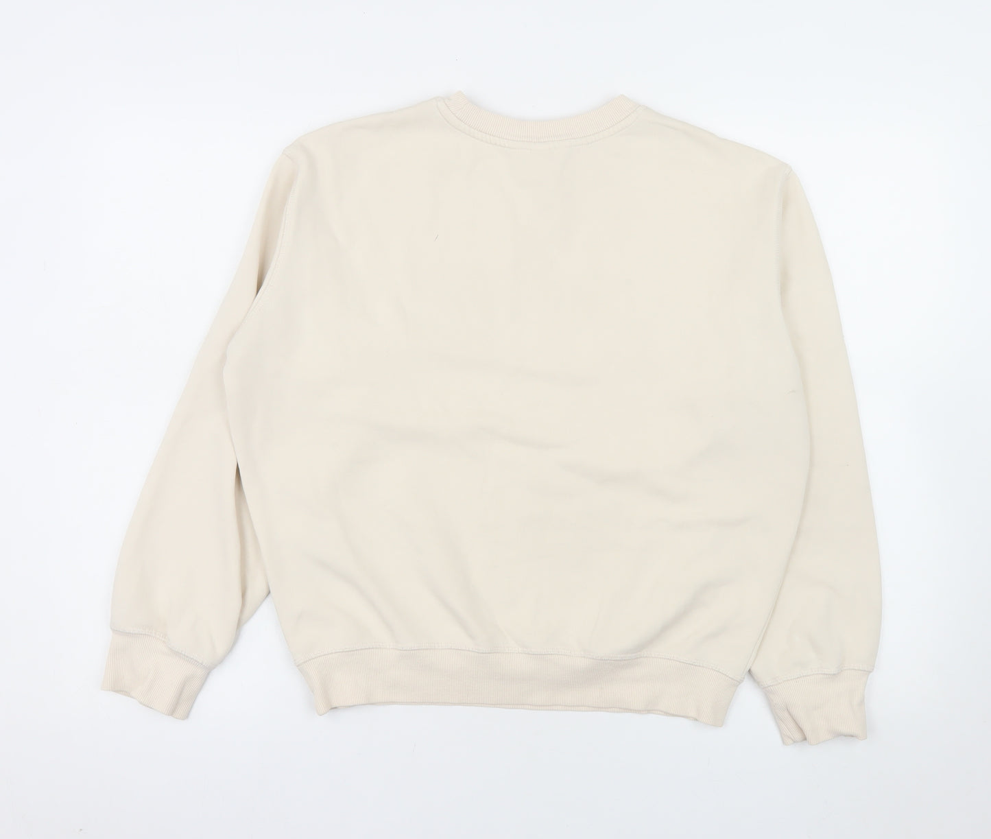 H&M Women's Beige Tennis Club Pullover Sweatshirt XS Cotton Blend