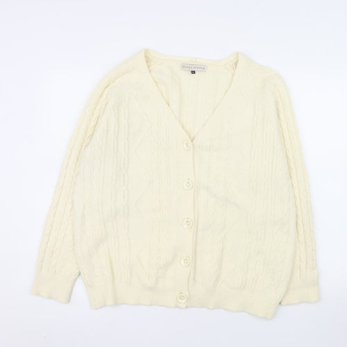 Rowen Avenue Women’s Ivory Cable Knit Cardigan XL