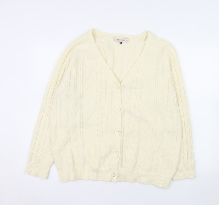 Rowen Avenue Women’s Ivory Cable Knit Cardigan XL