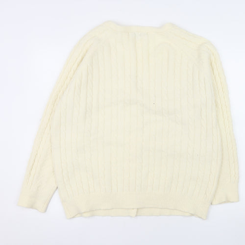 Rowen Avenue Women’s Ivory Cable Knit Cardigan XL