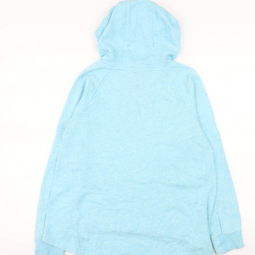 Nike Womens Blue Pullover Hoodie Large Cotton Blend Sportswear