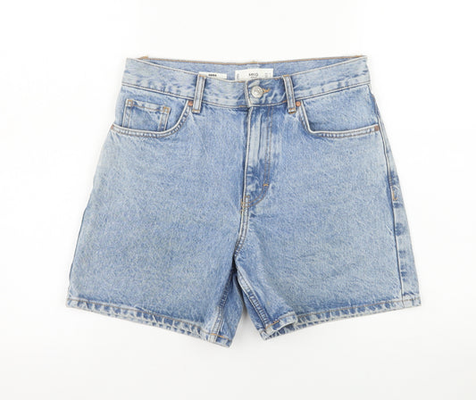 MNG Women's Blue Denim High Rise Mom Shorts Size 6