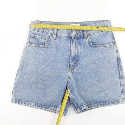 MNG Women's Blue Denim High Rise Mom Shorts Size 6