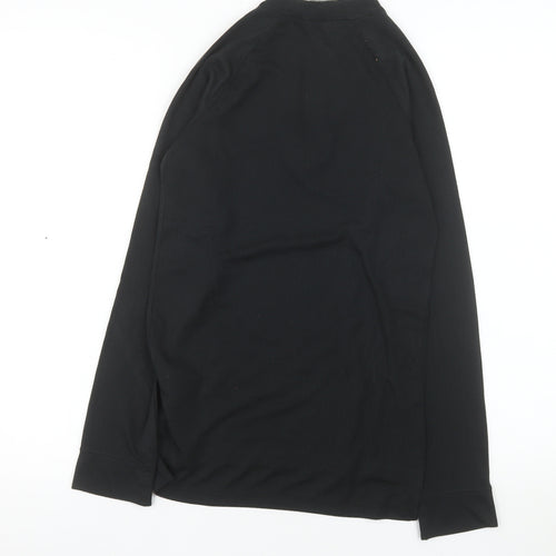 Trespass Boys Black 11-12 Years 1/4 Zip Fleece Sweatshirt
