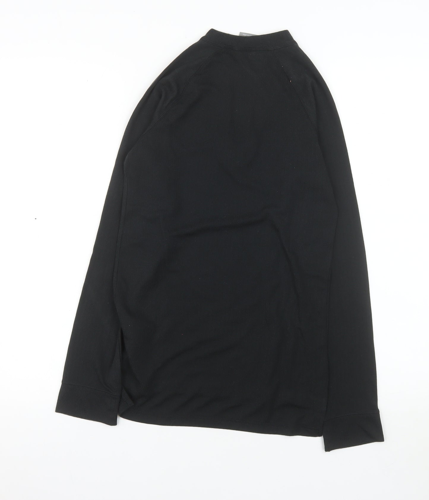 Trespass Boys Black 11-12 Years 1/4 Zip Fleece Sweatshirt