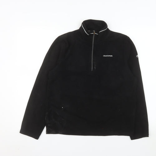 Craghoppers Men’s Black Fleece 1/4 Zip Pullover Sweatshirt Size S