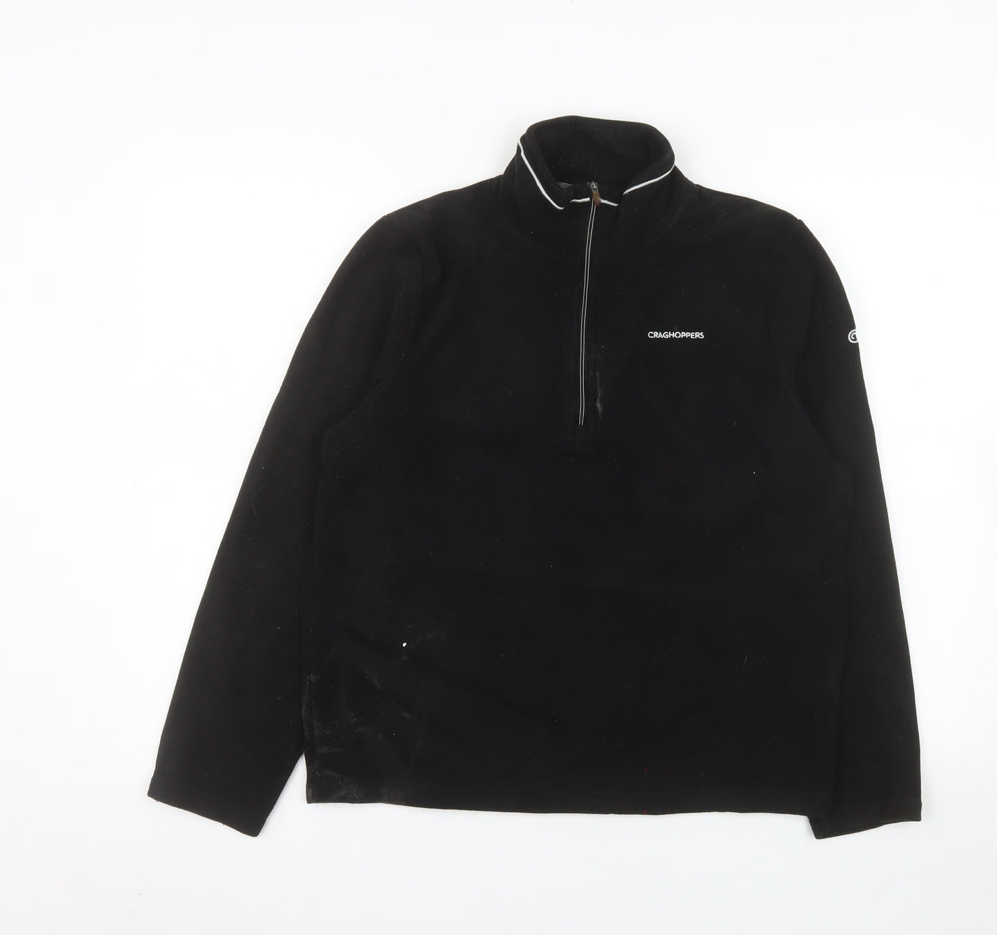 Craghoppers Men’s Black Fleece 1/4 Zip Pullover Sweatshirt Size S