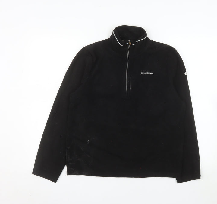 Craghoppers Men’s Black Fleece 1/4 Zip Pullover Sweatshirt Size S