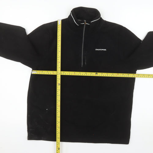 Craghoppers Men’s Black Fleece 1/4 Zip Pullover Sweatshirt Size S
