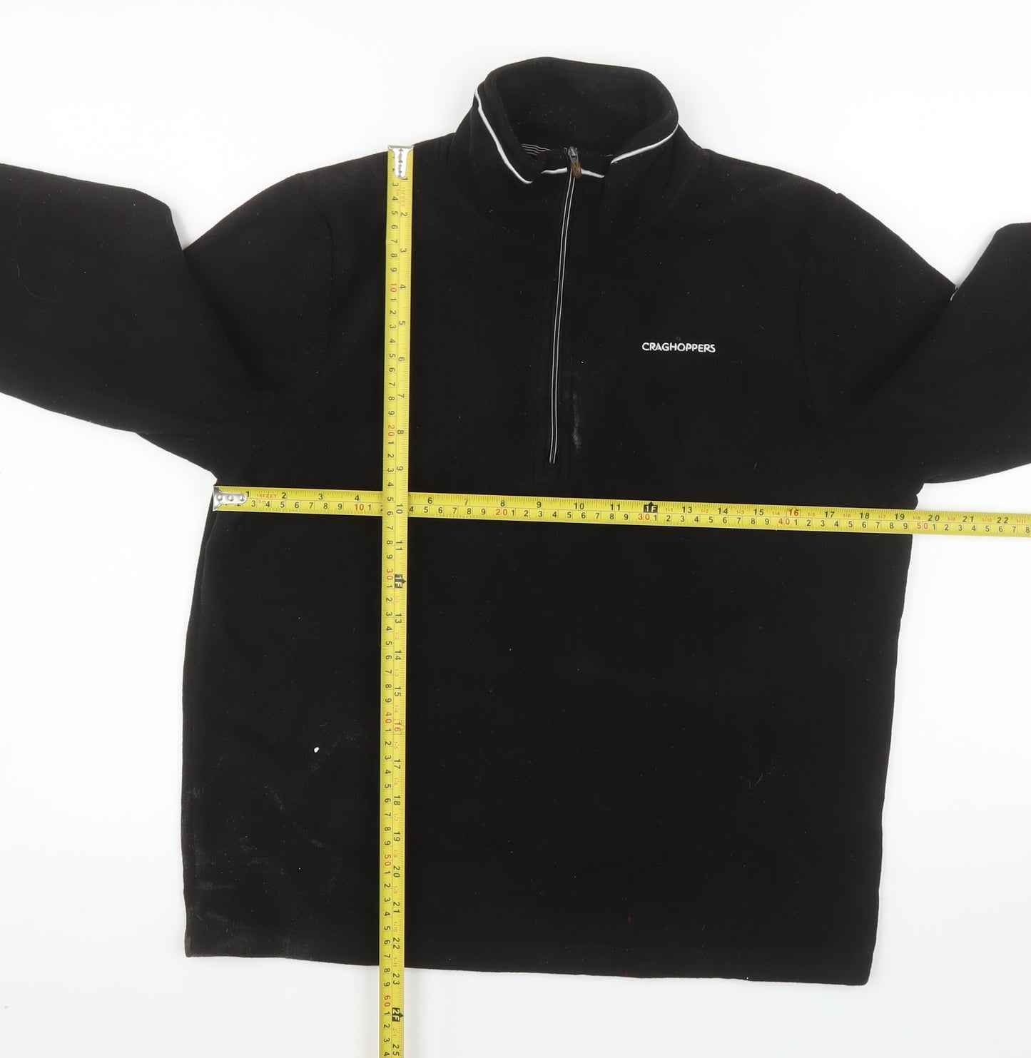 Craghoppers Men’s Black Fleece 1/4 Zip Pullover Sweatshirt Size S