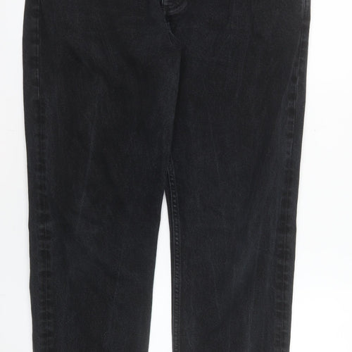 COS Women Black Mid Rise Tapered Jeans Size 33/32 Regular Fit