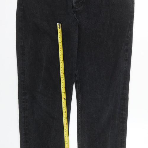 COS Women Black Mid Rise Tapered Jeans Size 33/32 Regular Fit