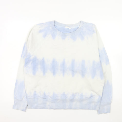 GAP Women Blue Tie-Dye Pullover Sweatshirt Size M