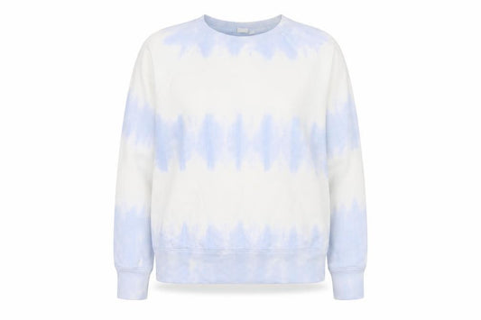 Front view of Gap Women Blue Tie-Dye Pullover Sweatshirt, size M