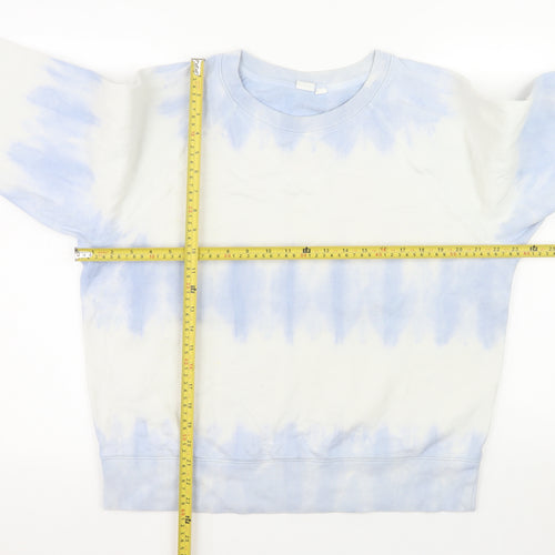 GAP Women Blue Tie-Dye Pullover Sweatshirt Size M