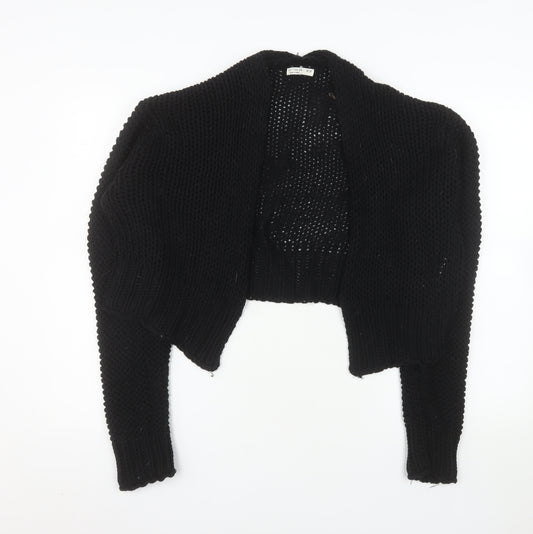 Cotton On Women's Black Chunky Knit Shrug Jumper Size M