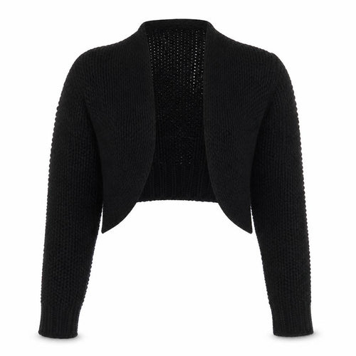 Cotton On Women's Black Chunky Knit Shrug Jumper Size M