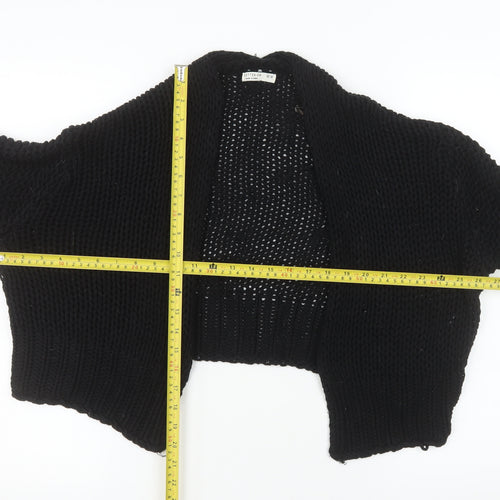 Cotton On Women's Black Chunky Knit Shrug Jumper Size M