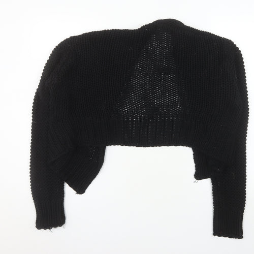 Cotton On Women's Black Chunky Knit Shrug Jumper Size M