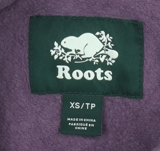 Roots Womens Purple 1/4 Zip Pullover Sweatshirt XS