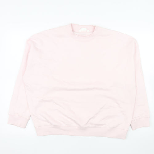 Marks and Spencer Women Pink Crew Neck Pullover Sweatshirt Medium