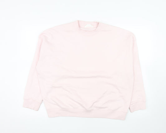 Marks and Spencer Women Pink Crew Neck Pullover Sweatshirt Medium