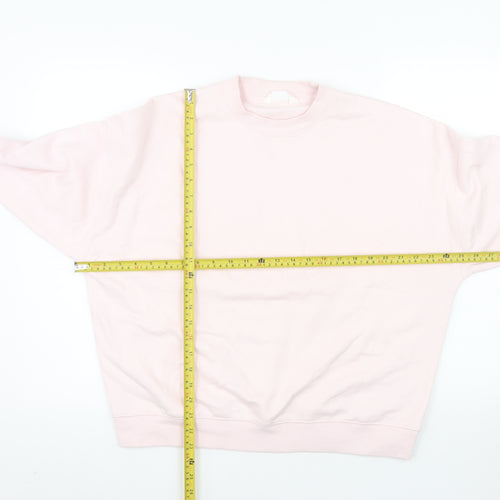 Marks and Spencer Women Pink Crew Neck Pullover Sweatshirt Medium