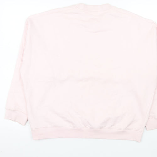 Marks and Spencer Women Pink Crew Neck Pullover Sweatshirt Medium
