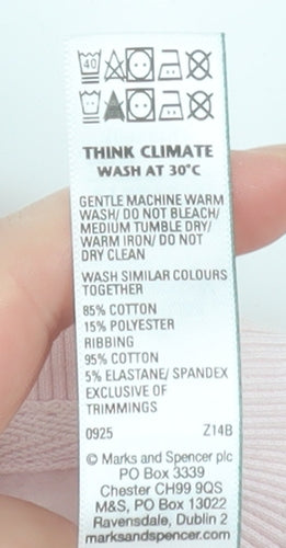 Marks and Spencer Women Pink Crew Neck Pullover Sweatshirt Medium