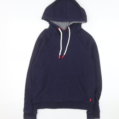 Joules Women's Navy Hoodie UK 6 Pullover Cotton Blend Lined